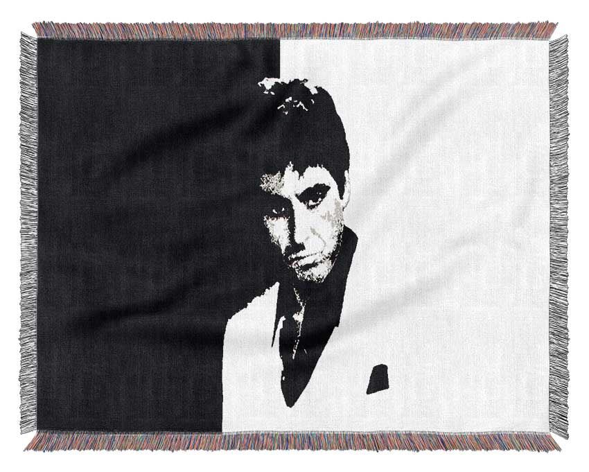 Scarface B n W Woven Blanket