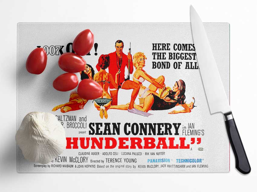 Sean Connery Thunderball Glass Chopping Board