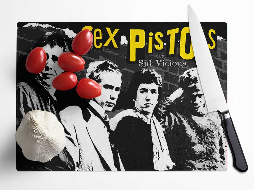 Sex Pistols Glass Chopping Board