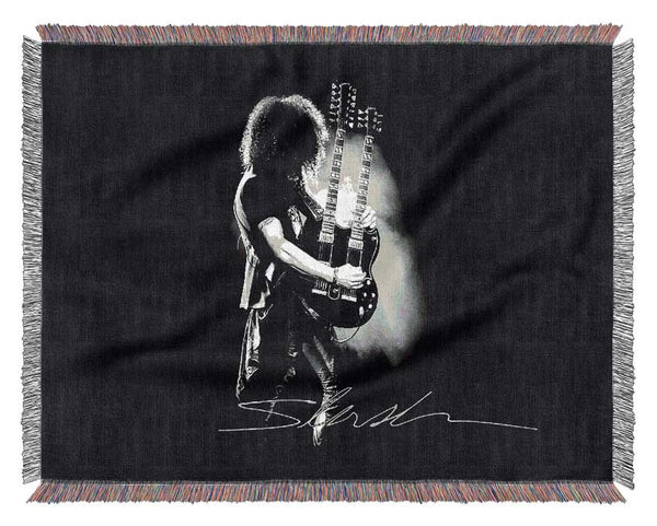 Slash Double Guitar B~w Woven Blanket