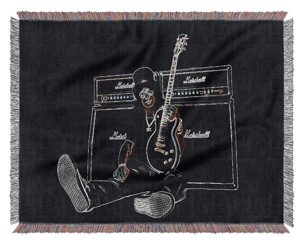 Slash Guitar Woven Blanket