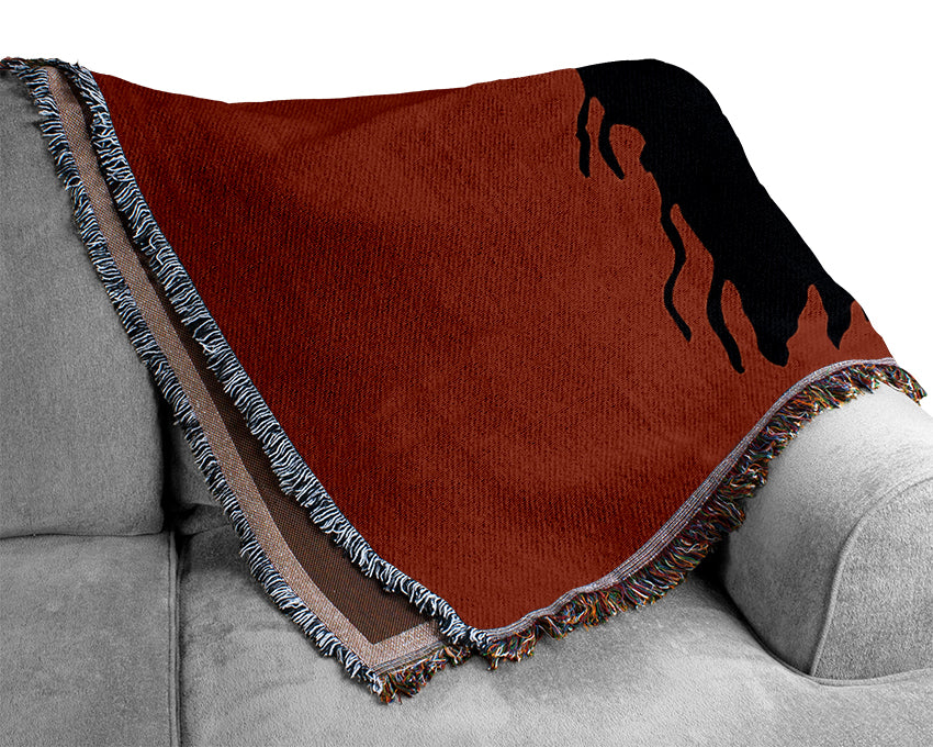Slash Red Woven Blanket