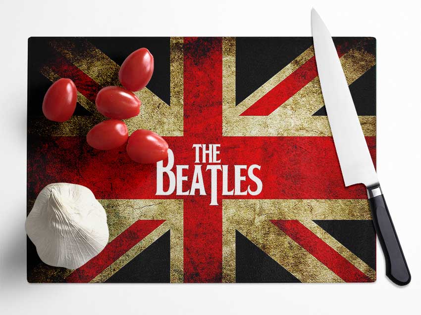 The Beatles 2 Glass Chopping Board