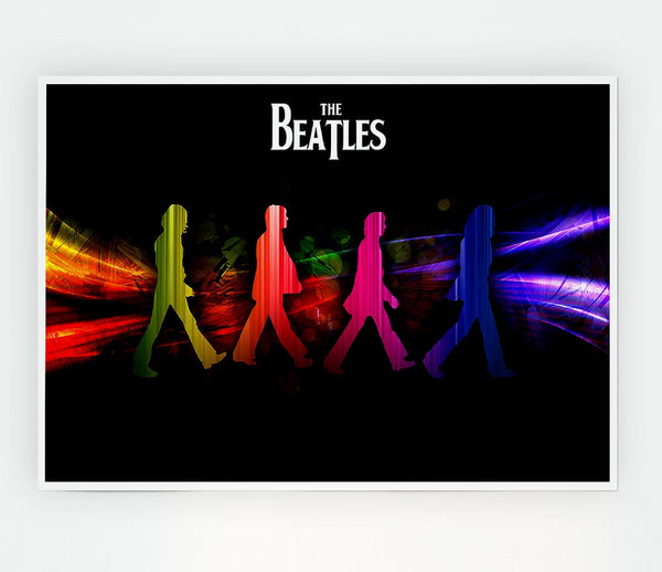 The Beatles Rainbow Walk Print Poster Wall Art
