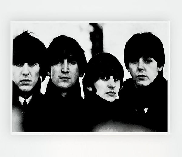 The Beatles In Liverpool Faces 1 Print Poster Wall Art