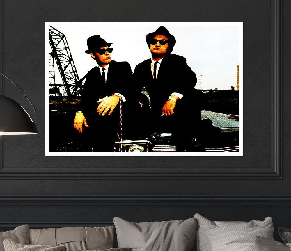 The Blues Brothers Jake And Elwood Print Poster Wall Art