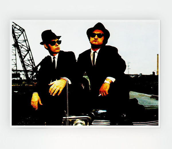The Blues Brothers Jake And Elwood Print Poster Wall Art