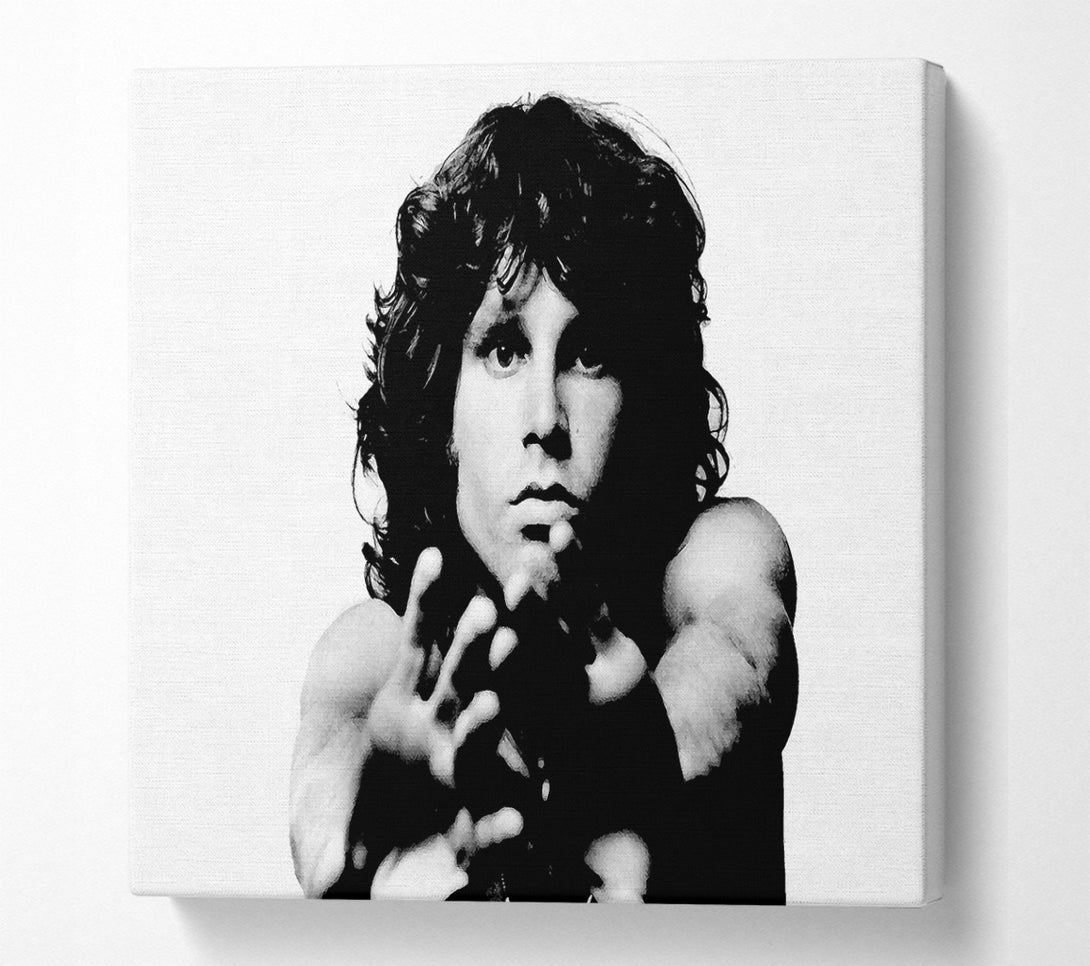 A Square Canvas Print Showing The Doors Jim Morrison Square Wall Art