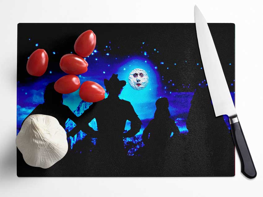 The Mighty Boosh Moon Face Glass Chopping Board
