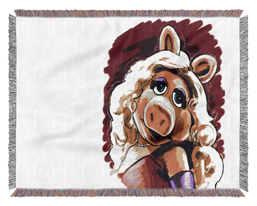 The Muppets Miss Piggy Woven Blanket