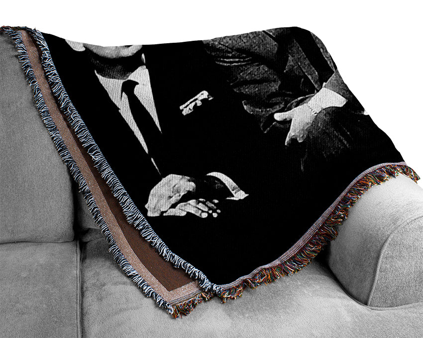 The Rat pack B n W Woven Blanket