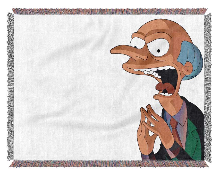 The Simpsons Mr Burns Woven Blanket