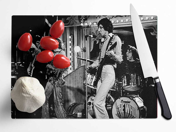 The Who On Stage Glass Chopping Board