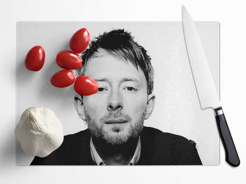 Thom Yorke Radiohead Glass Chopping Board