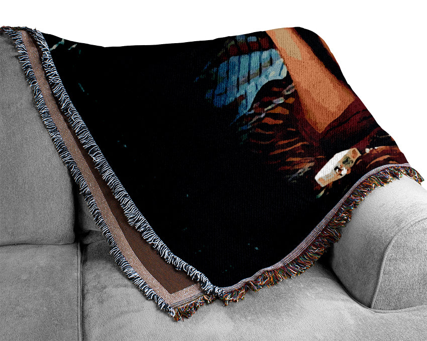 Uma Thurman Is Mia Pulp Fiction Woven Blanket