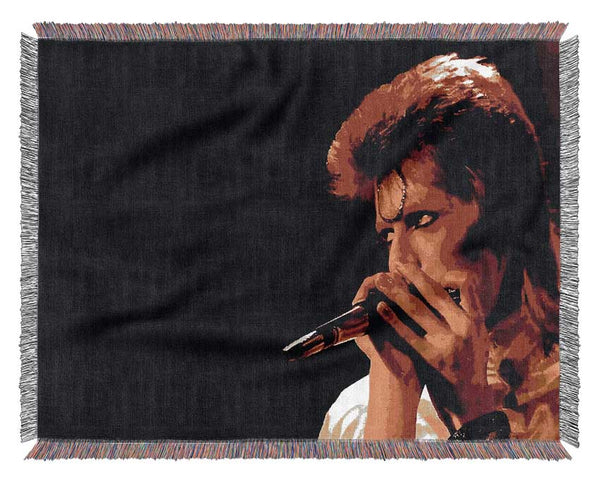 David Bowie Ziggy Pop Woven Blanket