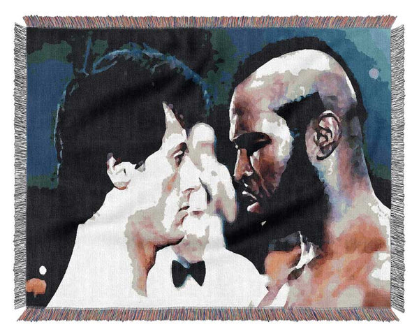 Rocky 3 The Face Off Mr T Woven Blanket
