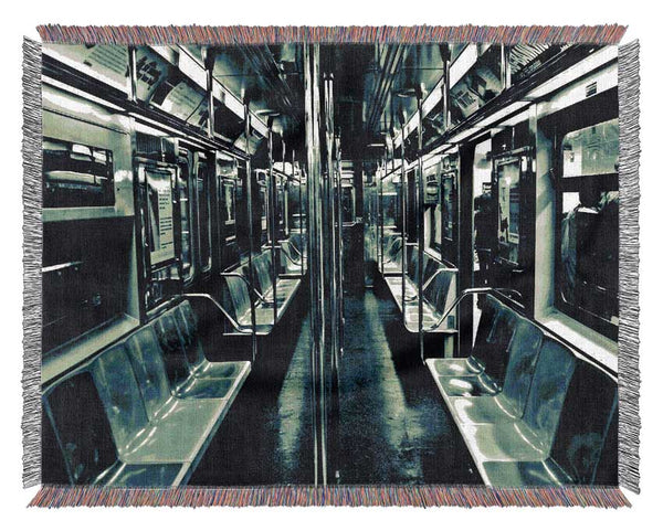 New York City Train Woven Blanket
