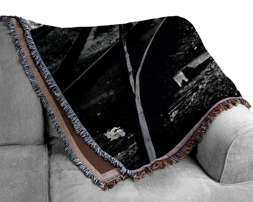 Rail Tracks Woven Blanket