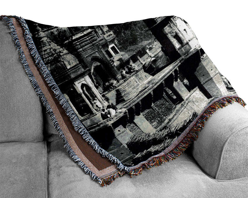 Benares Varanasi India 1922 Woven Blanket