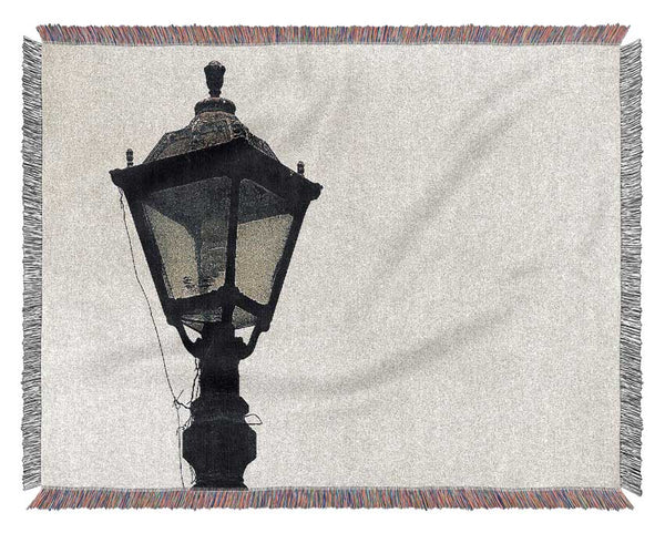 Old Street Lamp Woven Blanket