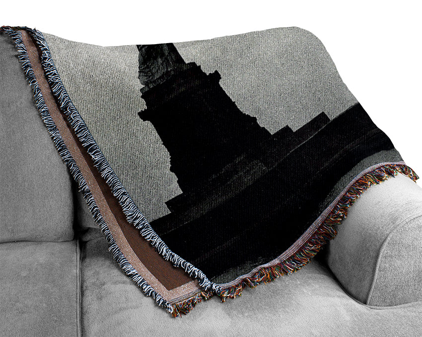 Statue Of Liberty Vintage Woven Blanket