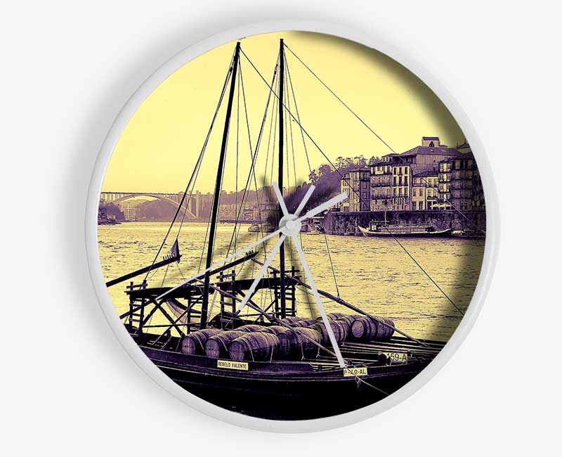 Rabelos Vila Nova De Gaia Portugal Clock - Wallart-Direct UK