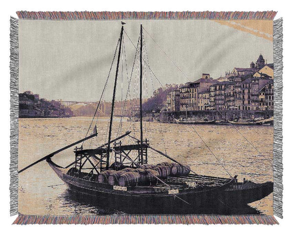 Rabelos Vila Nova De Gaia Portugal Woven Blanket