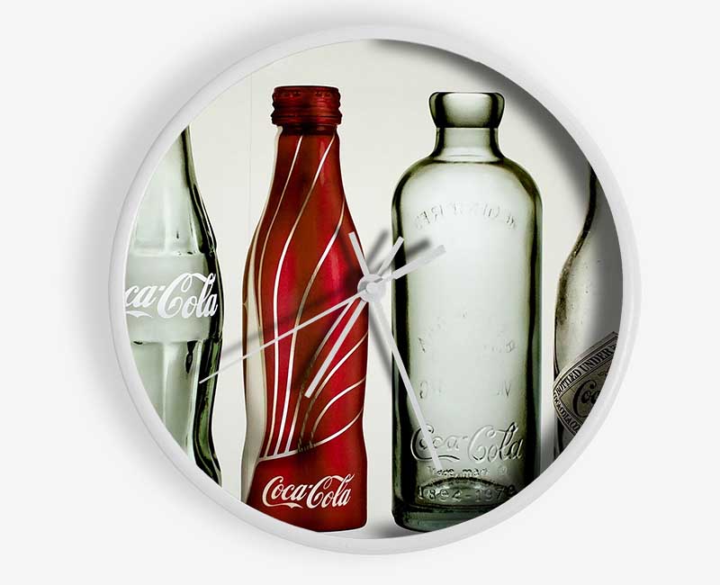 Old Coca Cola Bottles Clock - Wallart-Direct UK