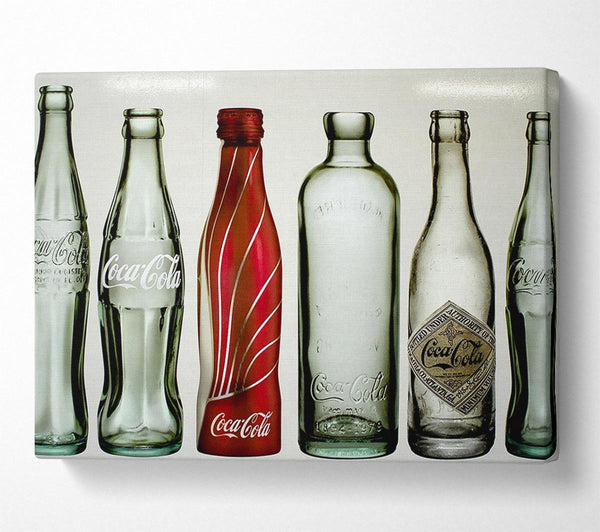 Picture of Old Coca Cola Bottles Canvas Print Wall Art