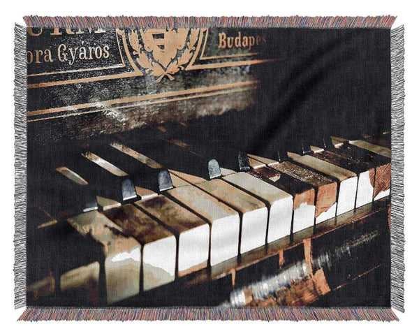 Old Piano 2 Woven Blanket