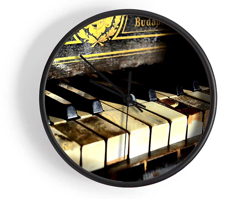 Old Piano 2 Clock - Wallart-Direct UK