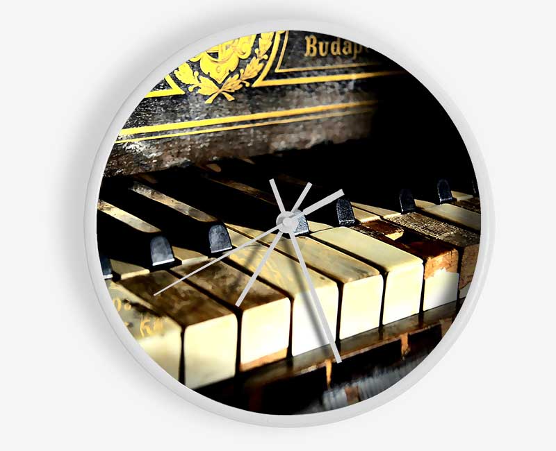 Old Piano 2 Clock - Wallart-Direct UK