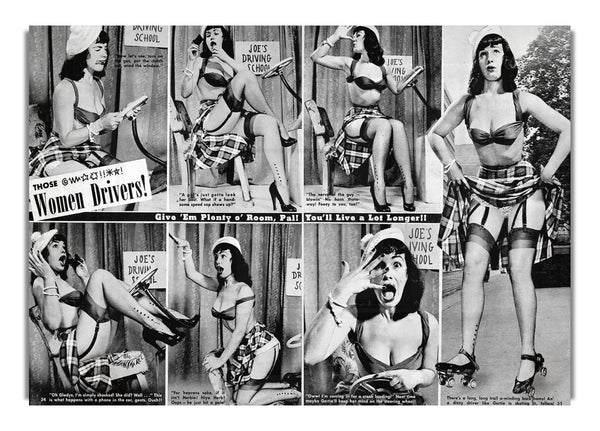 Bettie Page Driving