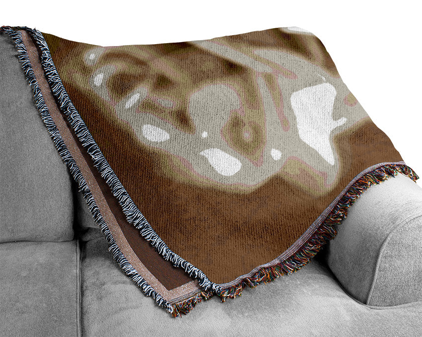 Sunning Sepia Roses Woven Blanket