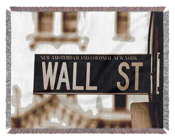 New York City Wall Street Woven Blanket