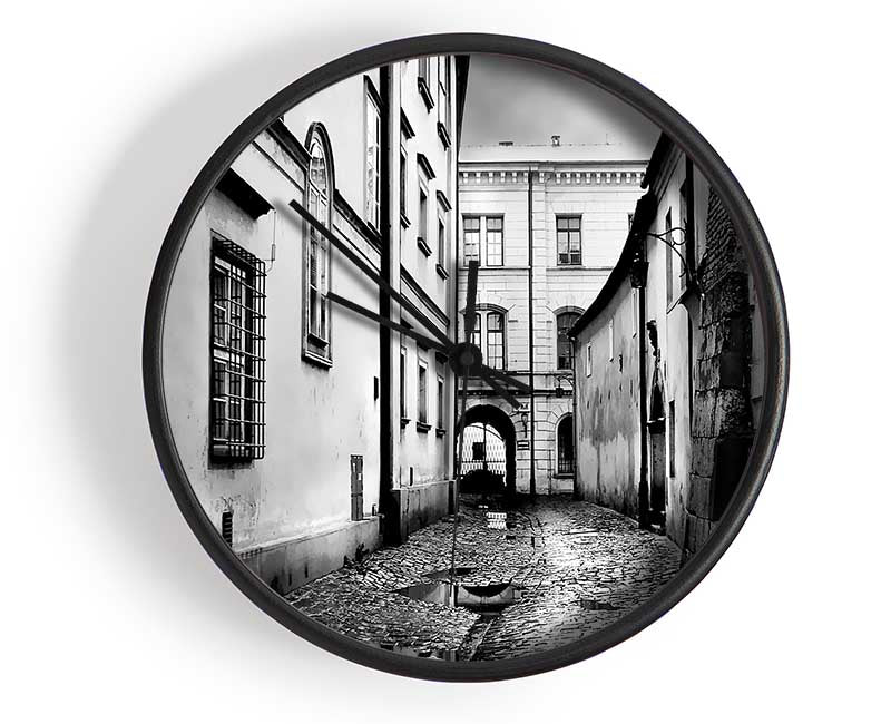 Venice Streets B n W Clock - Wallart-Direct UK