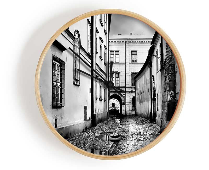 Venice Streets B n W Clock - Wallart-Direct UK