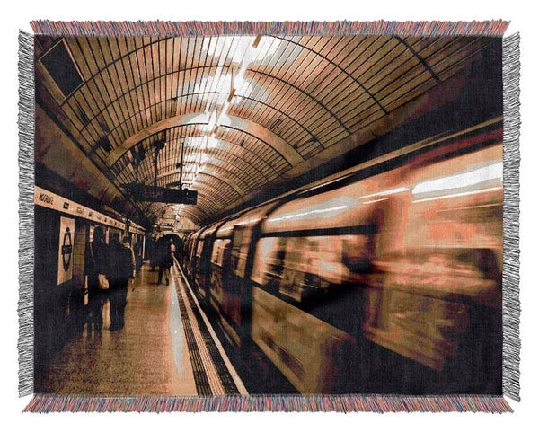 London Underground Tube Woven Blanket