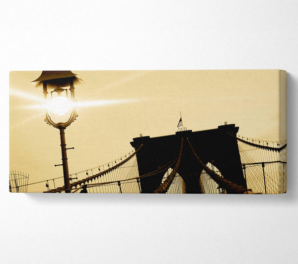 Brooklyn Bridge Straßenlaterne Retro