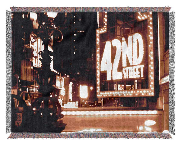 New York City 42Nd Street Woven Blanket