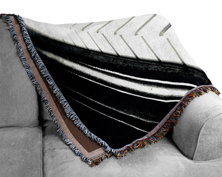 Ebony And Ivory Woven Blanket