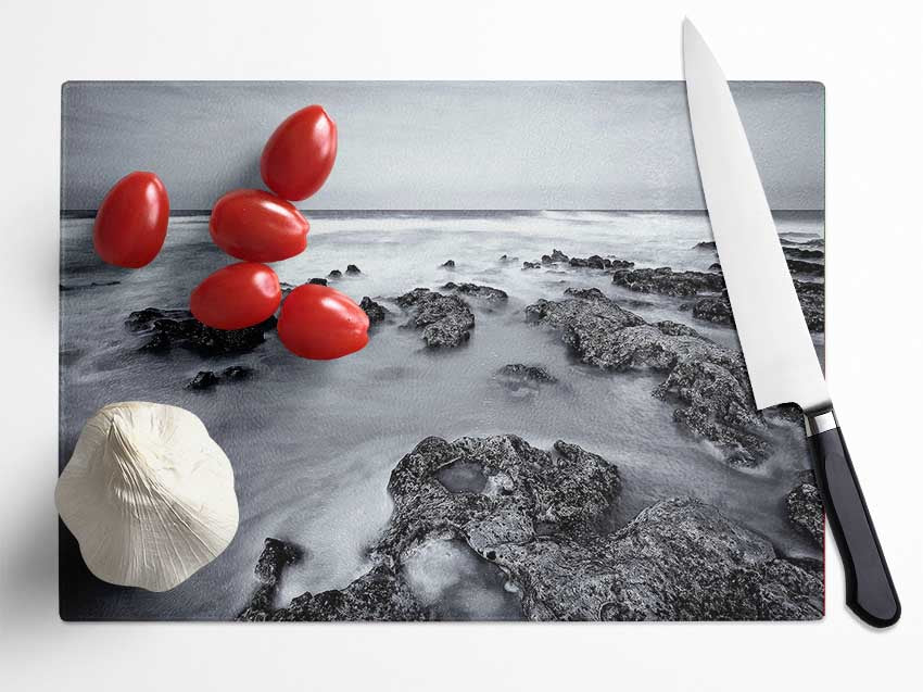 Black And White Sea Glass Chopping Board