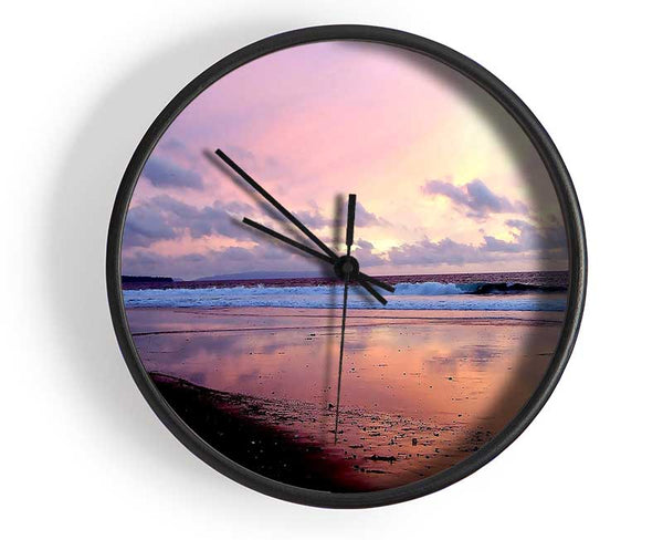 Beach At Dusk Clock - Wallart-Direct UK