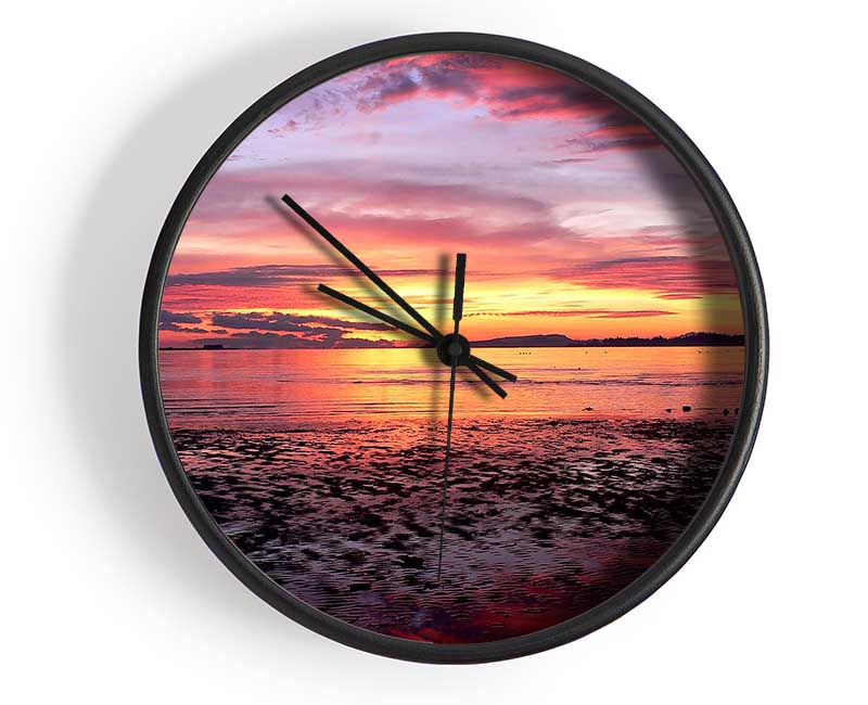 Sea Sunset Paradise Clock - Wallart-Direct UK