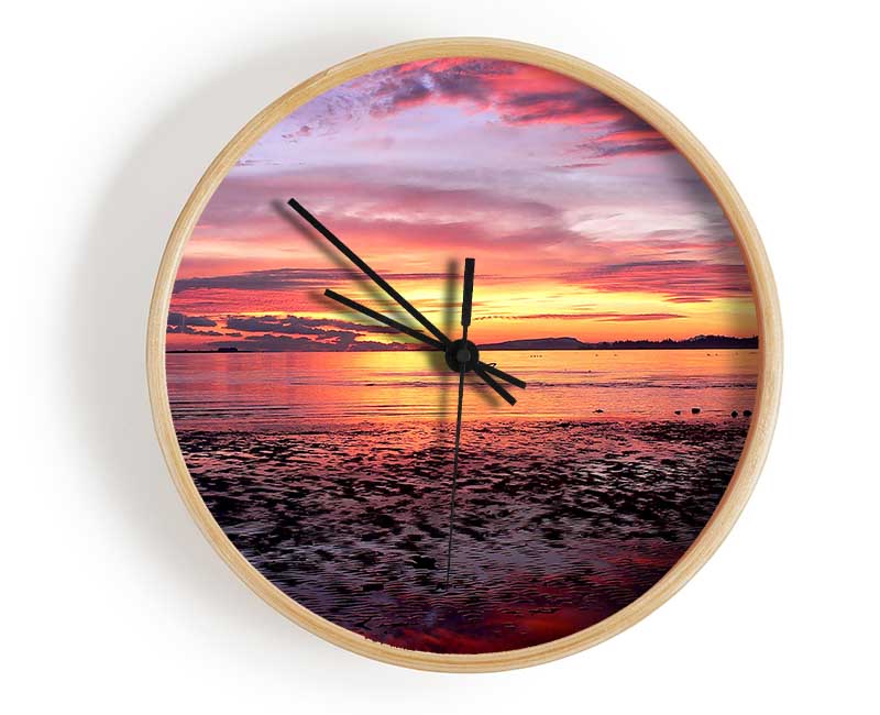 Sea Sunset Paradise Clock - Wallart-Direct UK