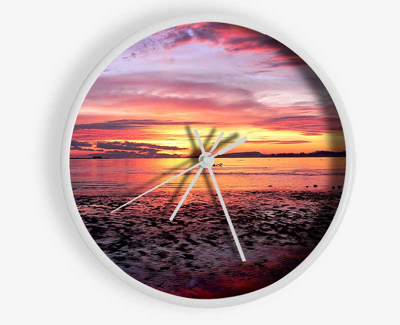 Sea Sunset Paradise Clock - Wallart-Direct UK