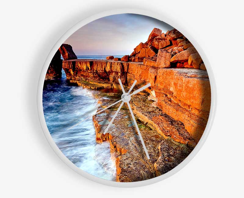 Rocky Beach Swell Clock - Wallart-Direct UK