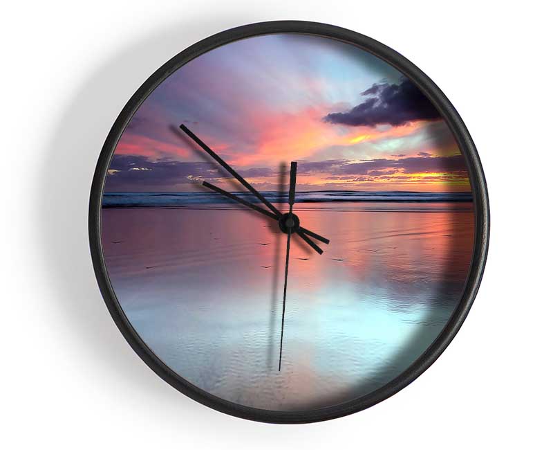 Serine Beach Clock - Wallart-Direct UK