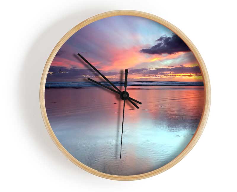 Serine Beach Clock - Wallart-Direct UK